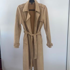 Caramel casual style trench coat